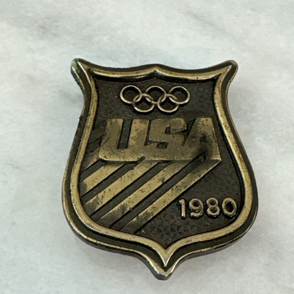 Vtg 1980 USA Olympics Belt Buckle - Bergamot Brass Works